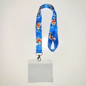 Anime Doraemon Blue Lanyard & Vaccine Card Holder